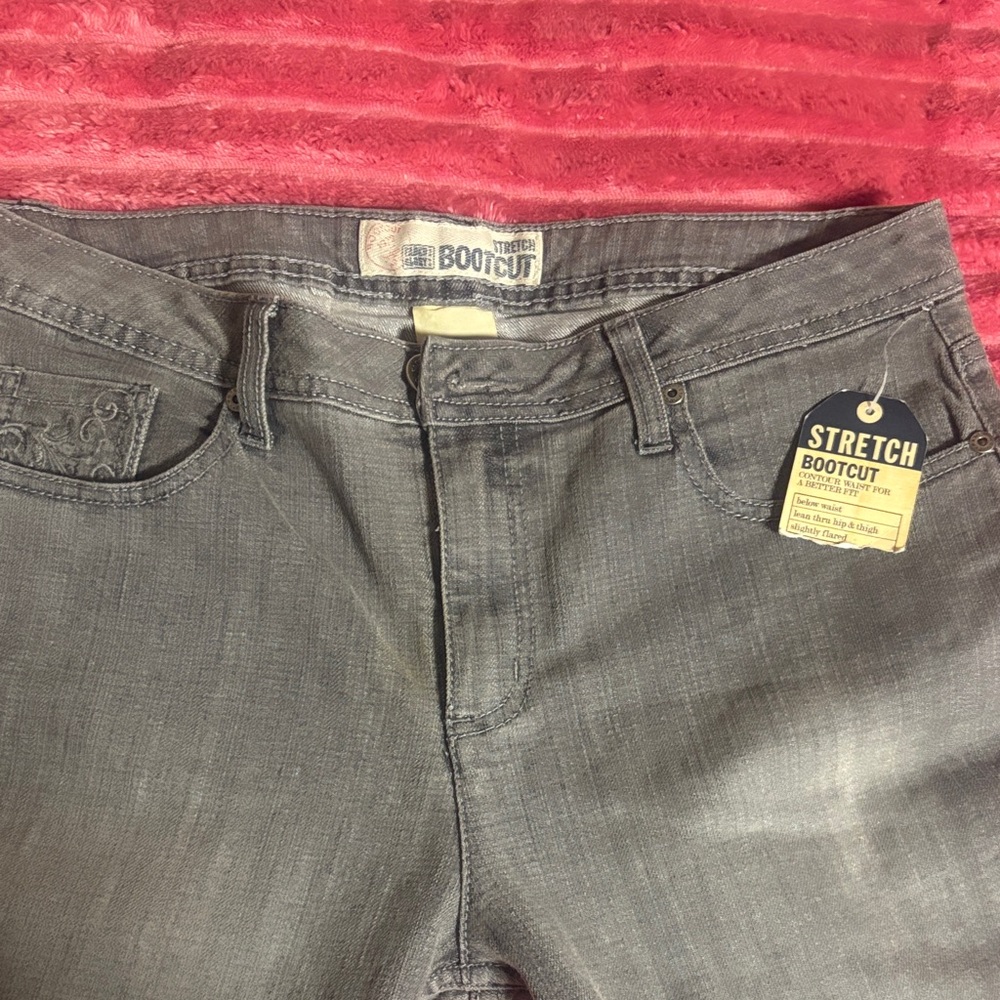 Faded Glory Gray Stretch Bootcut Jeans